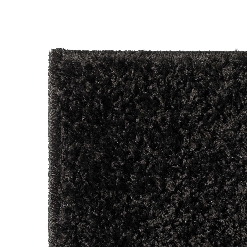 vidaXL Shaggy Area Rug 80x150 cm Black
